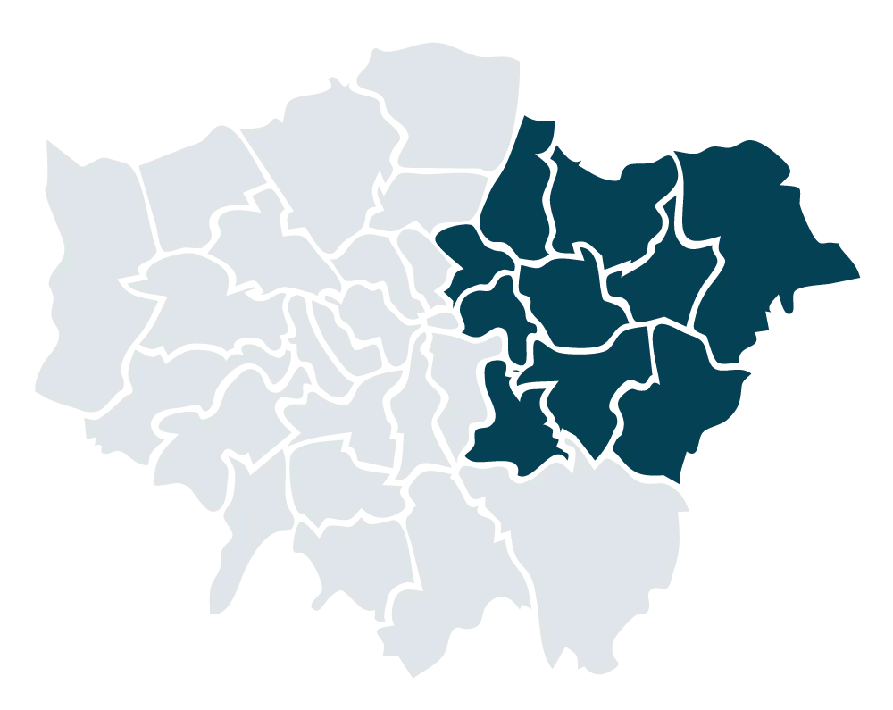 East London Mobile Massage Map