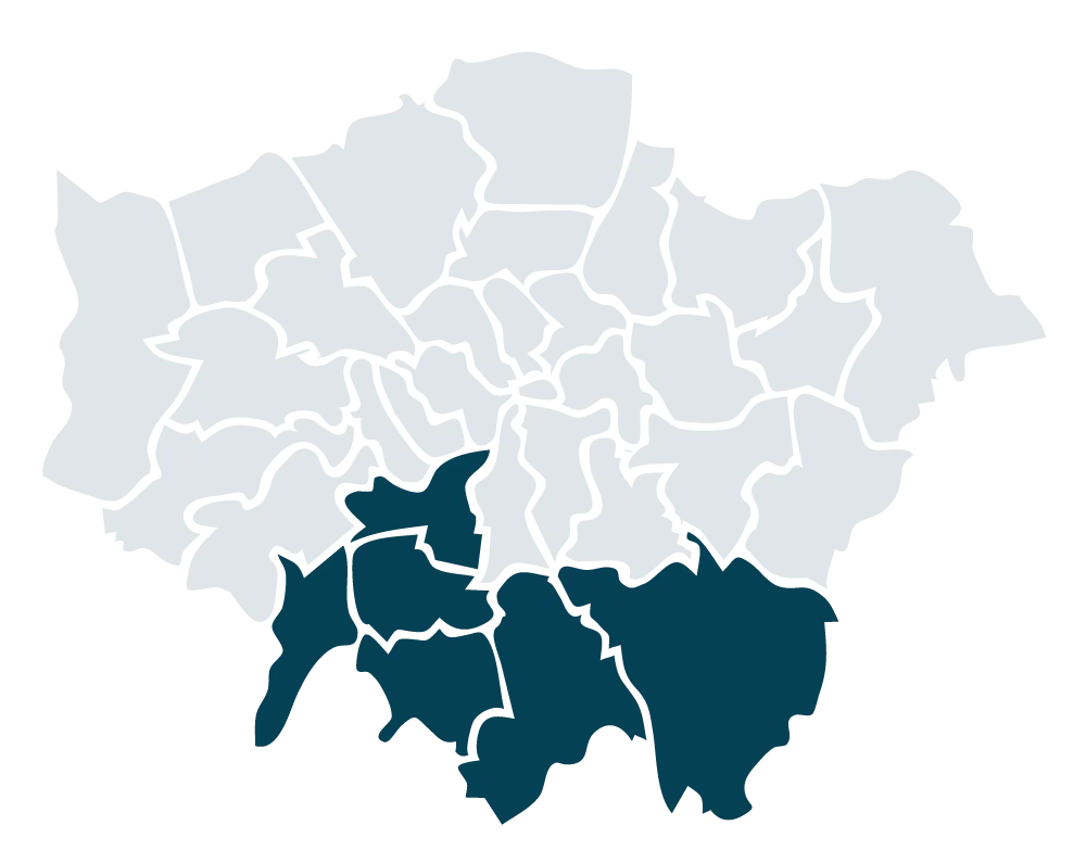 South London Mobile Massage Map