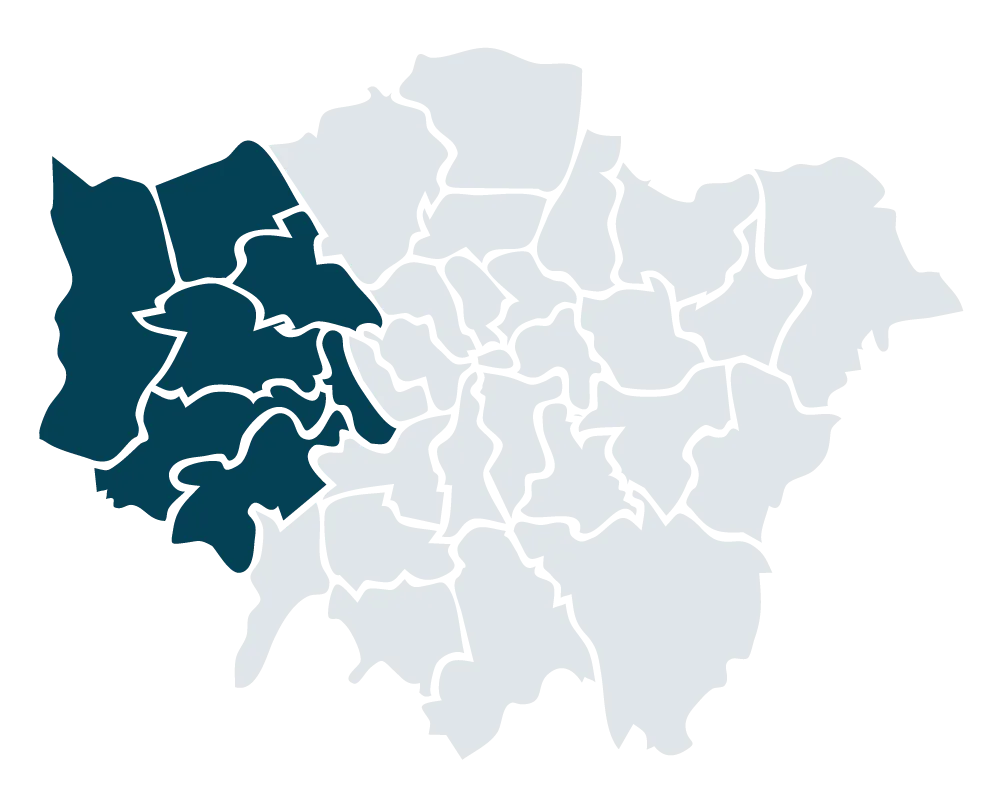West London Mobile Massage Map